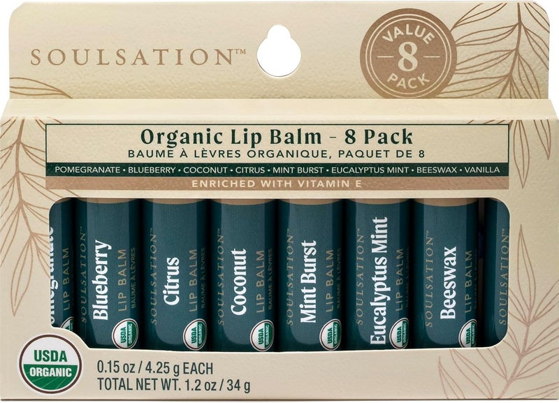 Soulsation Organic Lip Balm Set - 8 Pack - Image 1
